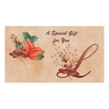 Thanksgiving Monogram Letter L Gift Card Business Card Templates