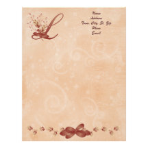 Thanksgiving Monogram Letter L Letterhead