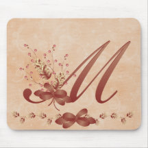 Thanksgiving Monogram Letter M Mousepad