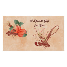 Thanksgiving Monogram Letter S Gift Card Business Cards