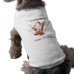 Thanksgiving monogram Letter V Dog Shirt pet clothing