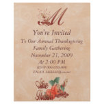 Thanksgiving Monogram M Flyer, Alphabet