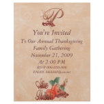 Thanksgiving Monogram p Flyer, Alphabet