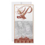 Thanksgiving Monogram P Photo Card