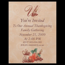 Thanksgiving Monogram u Flyer, Alphabet flyers