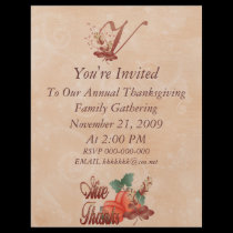 Thanksgiving Monogram V Flyer, Alphabet flyers