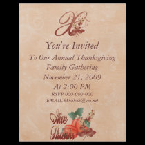 Thanksgiving Monogram X Flyer, Alphabet flyers
