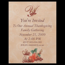 Thanksgiving Monogram Y Flyer, Alphabet flyers