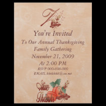 Thanksgiving Monogram z Flyer, Alphabet flyers
