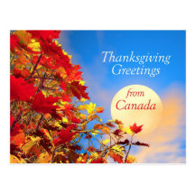 Thanksgiving Morning from Canada Post Card