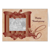 Thanksgiving Photo Monogram C Template Card
