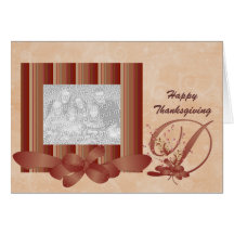 Thanksgiving Photo Monogram DTemplate Cards