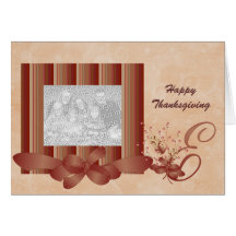 Thanksgiving Photo Monogram E Template Greeting Card