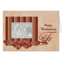 Thanksgiving Photo Monogram F Template Card