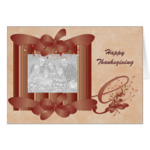 Thanksgiving Photo Monogram G Template Card