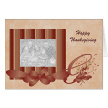 Thanksgiving Photo Monogram G Template Greeting Cards
