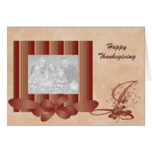 Thanksgiving Photo Monogram I Template Greeting Card