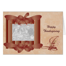 Thanksgiving Photo Monogram I Template Cards