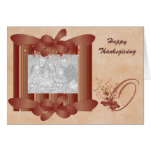 Thanksgiving Photo Monogram O Template Cards