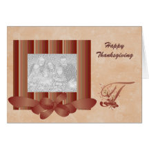 Thanksgiving Photo Monogram T Template Card