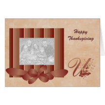 Thanksgiving Photo Monogram U Template Greeting Cards