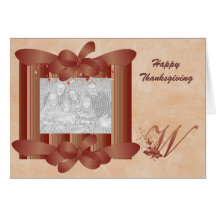 Thanksgiving Photo Monogram W Template Greeting Card