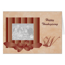 Thanksgiving Photo Monogram W Template Card