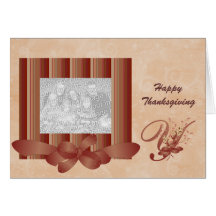 Thanksgiving Photo Monogram Y Template Greeting Card