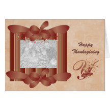 Thanksgiving Photo Monogram Y Template Card