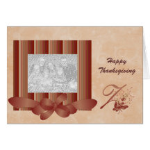 Thanksgiving Photo Monogram Z Template Card