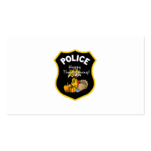 Thanksgiving Police Business Card Template