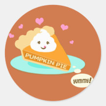 Thanksgiving Pumpkin  Pie  Stickers