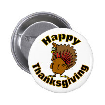 Thanksgiving Turkey Pinback Buttons