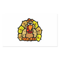 Thanksgiving Turkey Rectangle Stickers
