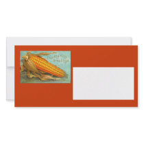 Thanksgiving Vintage Photocard Personalized Photo Card
