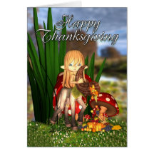 Thanksgiving With Centaur Holding A Cornucopia Cards