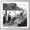 Thatch cottages in Claddagh, Galway early 1900's posters