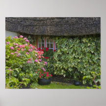 Thatched cottage, Adare, County Limerick, Print