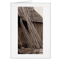 Thatched Hut Greeting Card