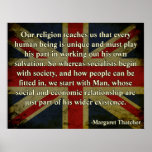 Thatcher Religion Quote Poster
