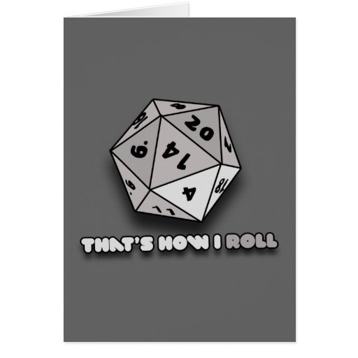 That's How I Roll d20 Cards