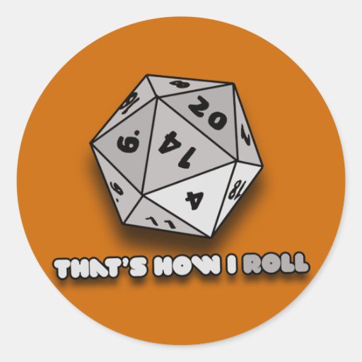 That's How I Roll d20 Stickers