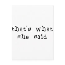 That's What She Said