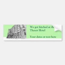 Thayer Hotel lime green Bumper Stickers