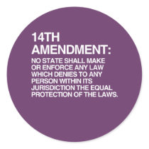 THE 14TH AMENDMENT ROUND STICKERS
