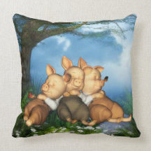 The 3 Little Pigs Dreamer American Mojo Pillow