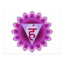 The 5th Primary Chakra Purple Vishuddha Postcards