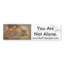 The 9-12 Project and "You Are Not Alone" Bumper Sticker