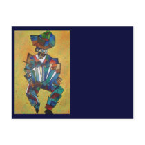 The Accordionist Postcard