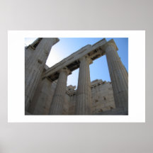 The Acropolis and Blue Sky Posters